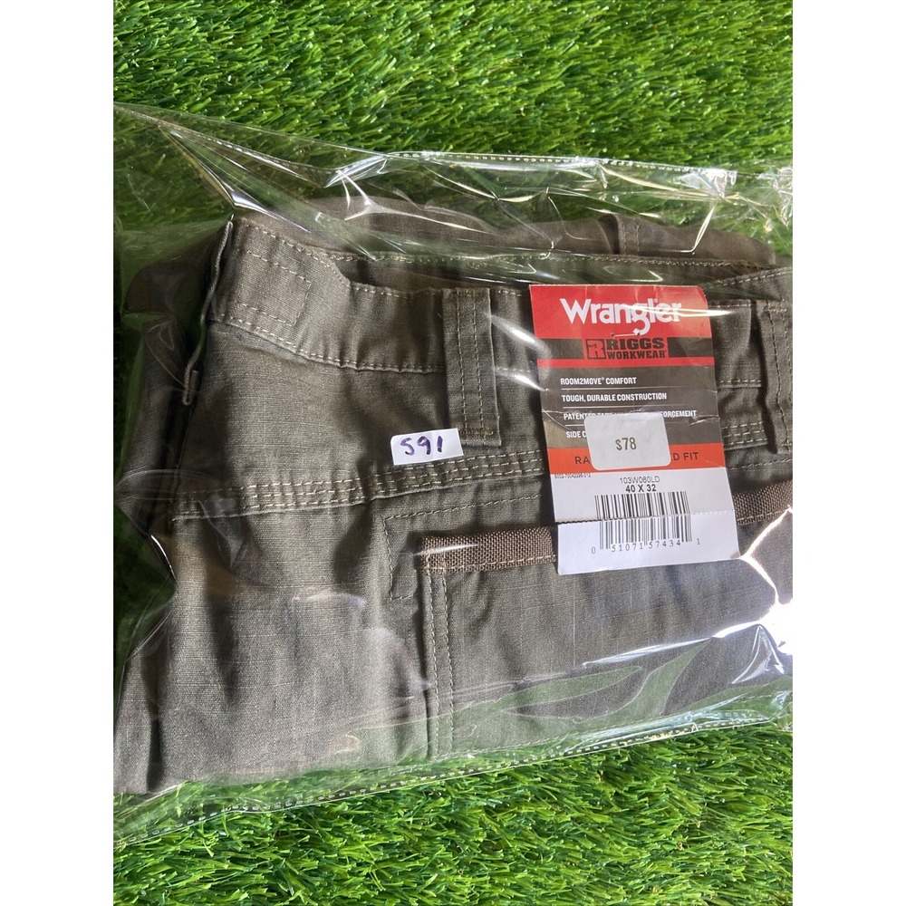 NWT Wrangler Riggs Workwear Men's Ripstop Ranger Cargo Pants 40x32 Dark Gray - Picture 11 of 11